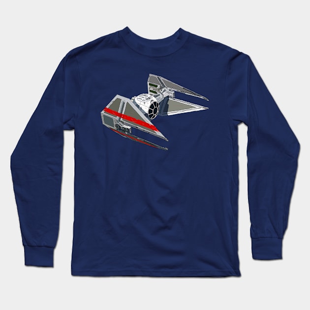 Soontir Fel's TIE Interceptor Long Sleeve T-Shirt by CantSleepMustPaint